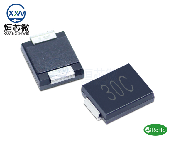 1.5SMC30CA參數(shù),TVS二極管1.5SMC30CA瞬態(tài)抑制二極管